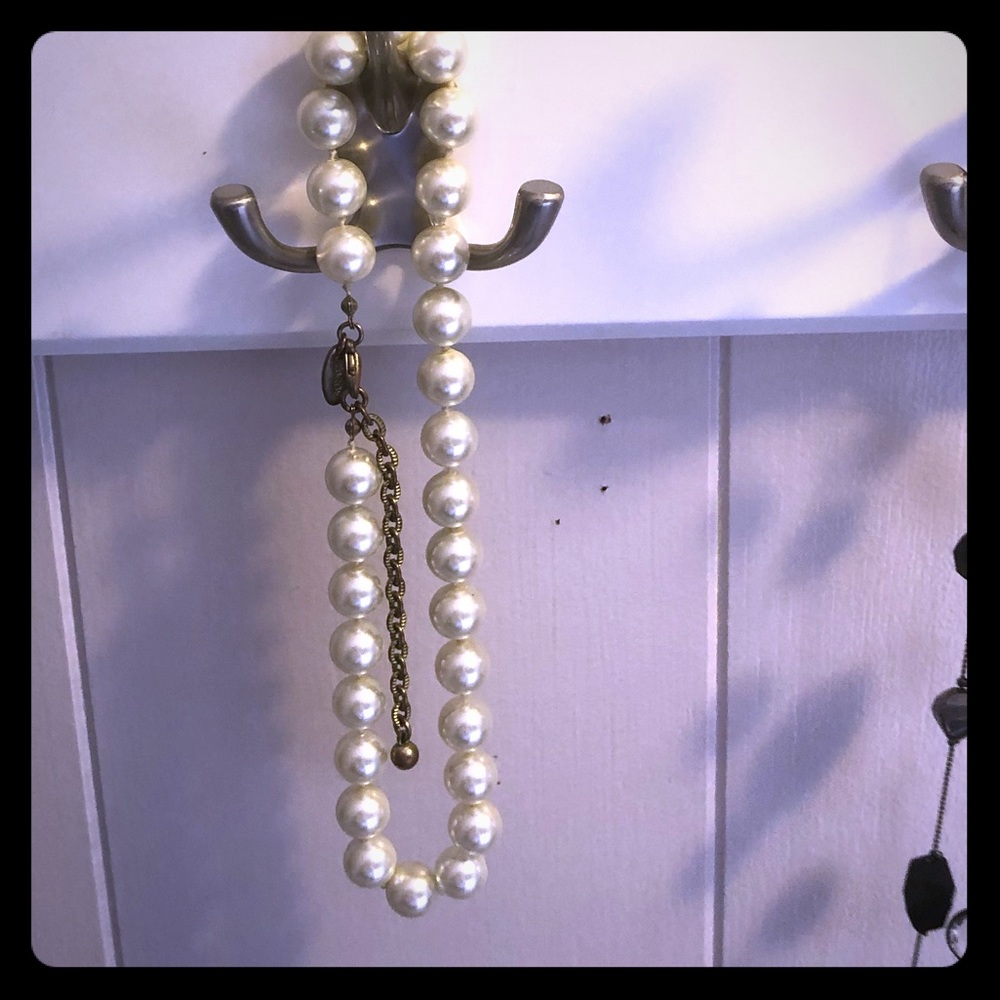 White beaded necklace
